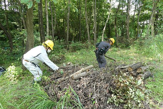 ふれあい広場集積作業